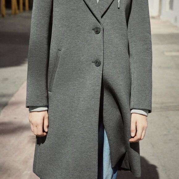 Zara Women's Contrast Hooded Coat Detachable Hood and Cuffs Size M - Picture 2 of 8